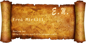 Erni Mirtill névjegykártya